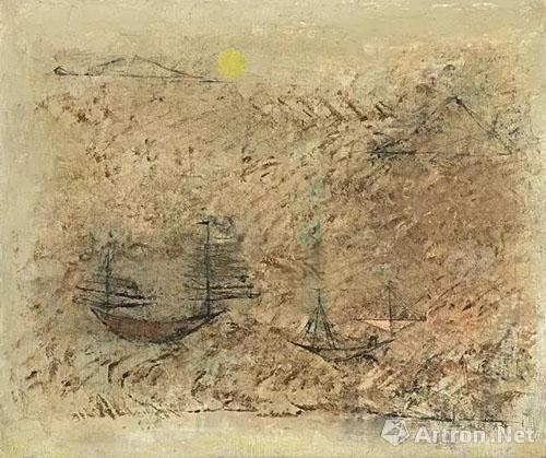 赵无极《帆船》约1950年 油画画布 成交价：HK$3，700，000