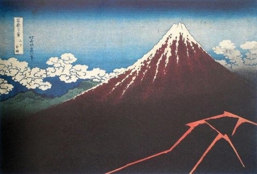 富岳三十六景之山下白雨，1830