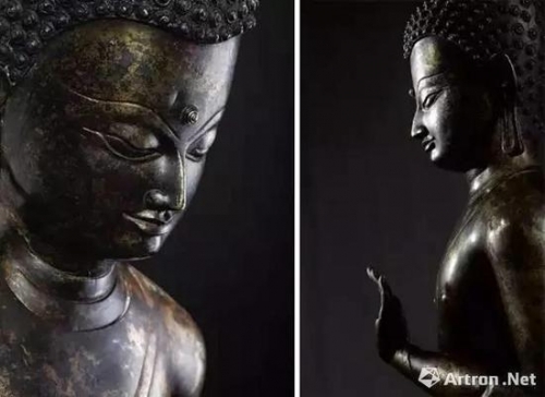 西藏11-12世纪合金铜释迦牟尼佛站像 成交价：5865万元
