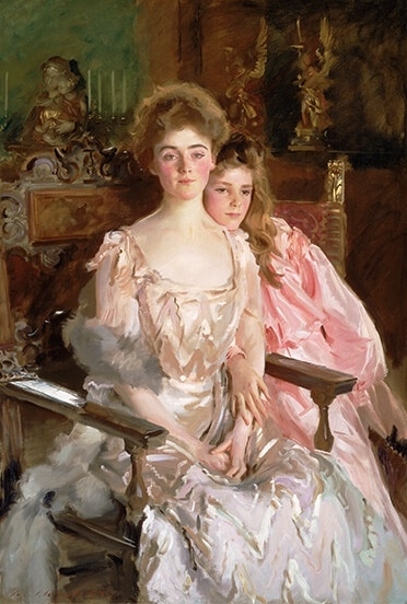 Mrs.Fiske Warren （Gretchen Osgood） and Her Daughter Rachel，1903年，John Singer Sargent