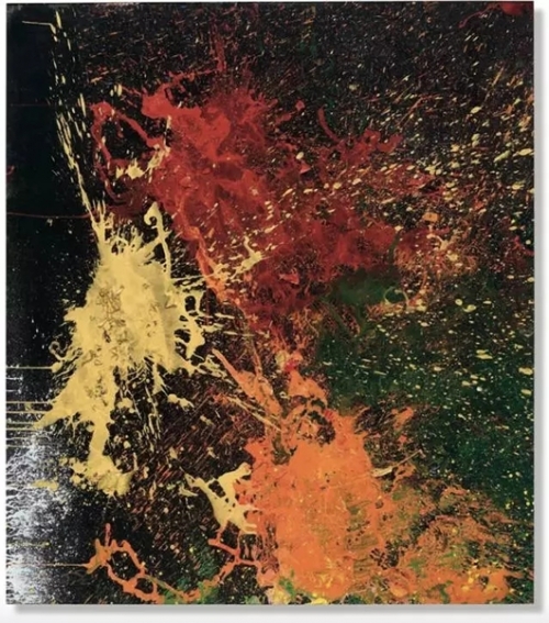 嶋本昭三 《无题》 2010 年作 压克力玻璃碎片画布 228.3 x 200.5 cm.