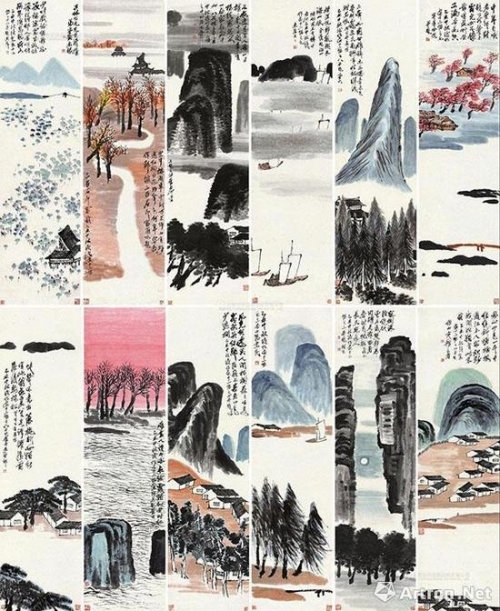 齐白石巨制《山水十二屏》以9.315亿元成交  创中国最贵艺术品世界纪录