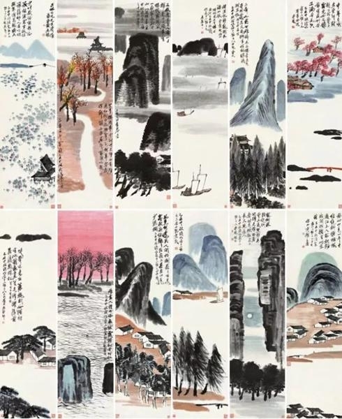 北京保利的齐白石《山水十二条屏》9.3亿成交，创中国艺术品最高成交价