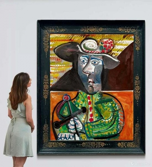 毕加索晚年作品《斗牛士》以1652.15万英镑成交，位列本场第二