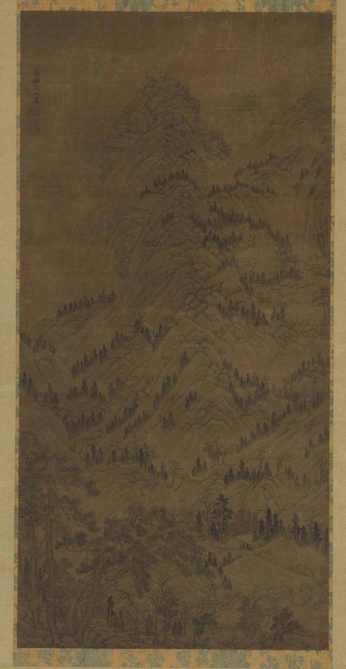 图17：明人画 黄公望山水轴