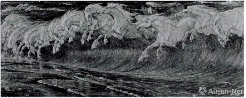 瓦尔特·克兰《海神驹》1892年