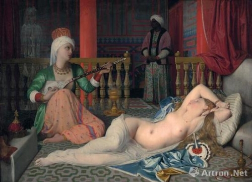 安格尔《宫娥》1839-1840年 哈佛大学美术馆藏