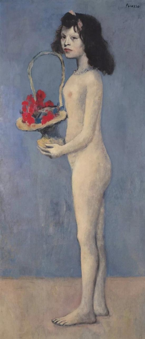 巴布罗·毕加索 《拿着花篮的女孩》 1905年作 154.8 x 66.1 公分

