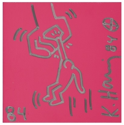 拍品编号：138，凯斯·哈林 （Keith Harring） 无题（被垂吊的男子）， 1984年作