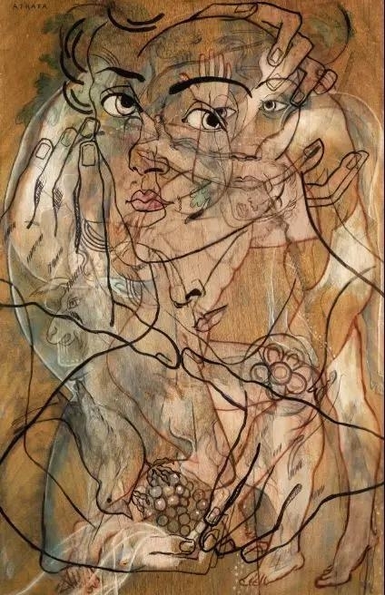 弗朗西斯·皮卡比亚，《阿特拉塔（Atrata）》，油彩、铅笔、布面，1929年作