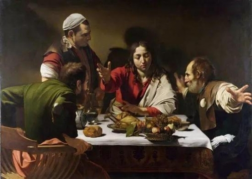卡拉瓦乔，《以马忤斯的晚餐》